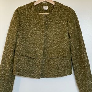 Tweed Metallic Thread Blazer Jacket